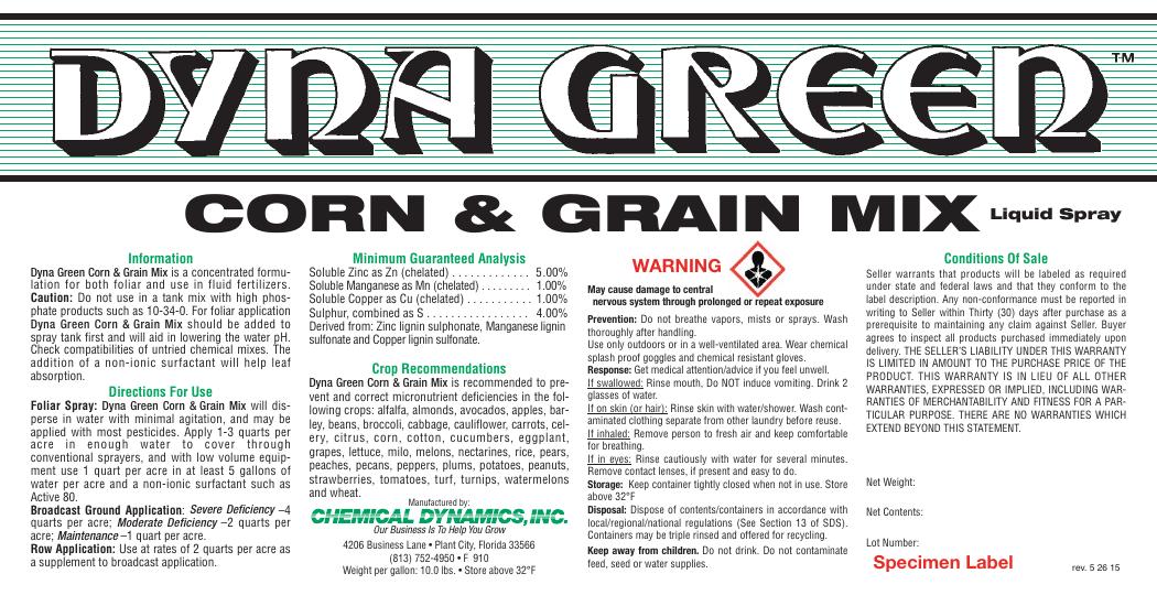 Corn & Grain product label