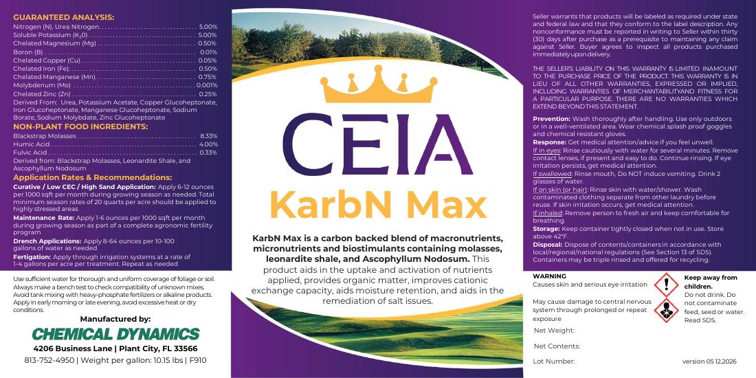 KarbN Max product label