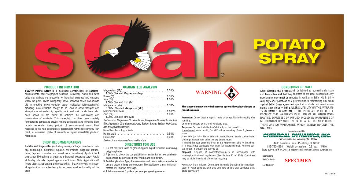 Potato Spray product label