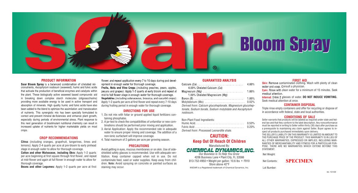 Bloom Spray product label