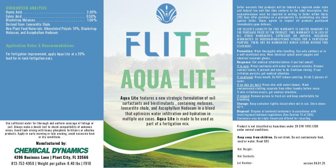 Aqua Lite product label