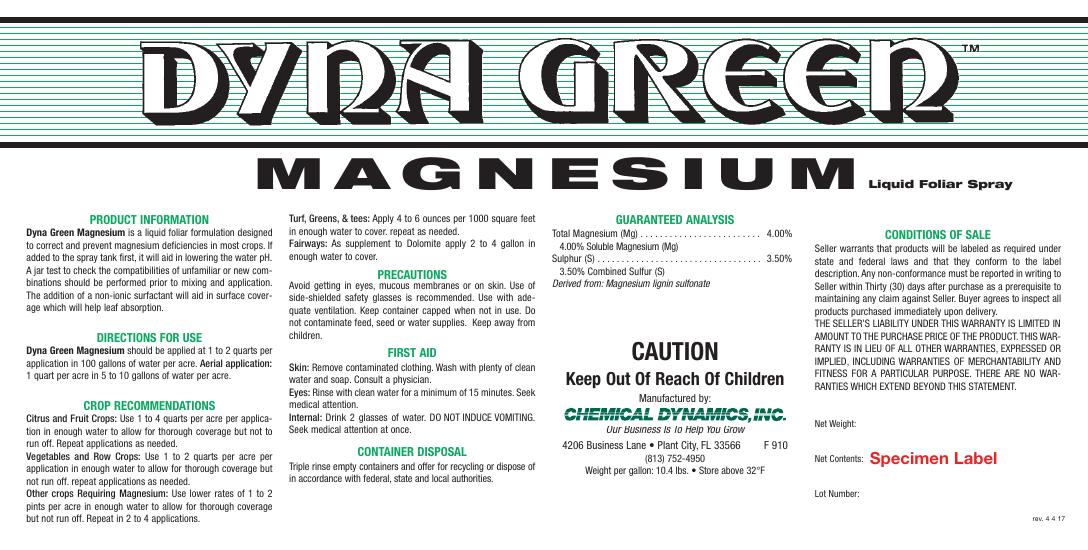 Magnesium product label