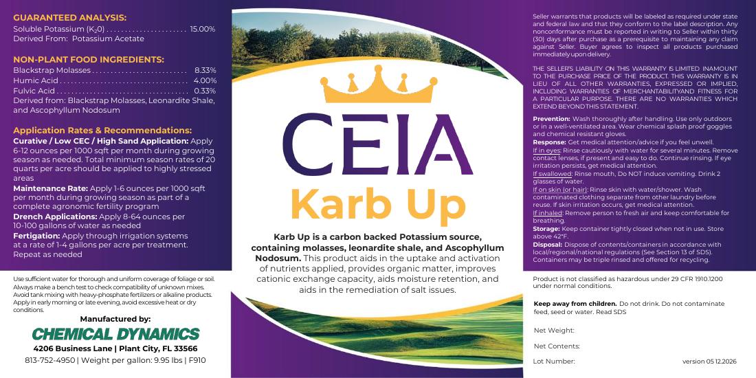 Karb Up product label