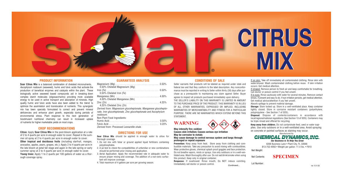Citrus Mix product label