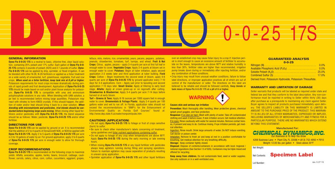 0-0-25 17s product label