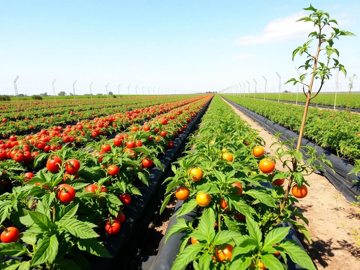 Vegetable crop field in Florida or Georgia